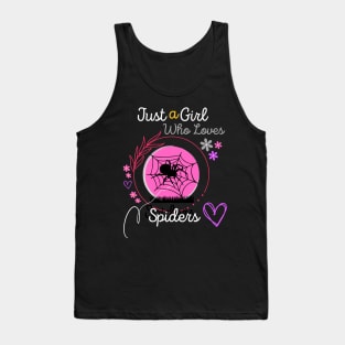 Just a Girl Who Loves Spiders, Cute Spider Design Idea Tank Top